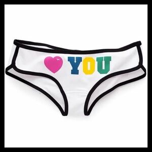 💕ⓅⒾⓃⓀ ⓋⓈ VINTAGE/RARE/HTF “🩷 YOU MADLY” Extra Low Rise Hipster Panties ✨NWT💕